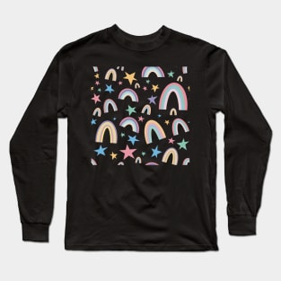 Rainbows and stars - naïve or childish art for cool people. Great for nurses and teachers. Wear it with pride. Long Sleeve T-Shirt